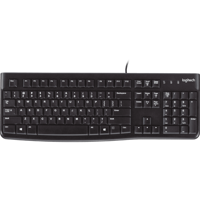 Logitech Keyboard : K120 Ergonomic Desktop USB Wired (920-002582-Z)