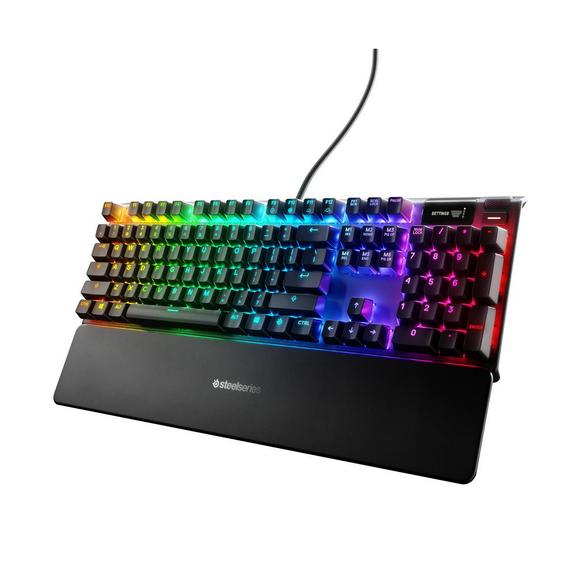 SteelSeries Apex Pro OLED Smart Display, RGB Backlit Mechanical Gaming Keyboard  - Adjustable Actuation Switches