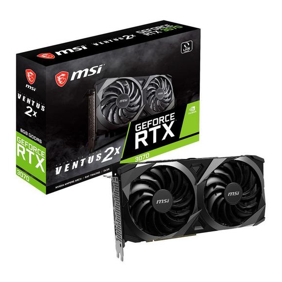 MSI Ventus GeForce RTX 3070 Ventus 2X 8G OC LHR 8GB GDDR6 PCI Express 4.0 Video Card (Used)