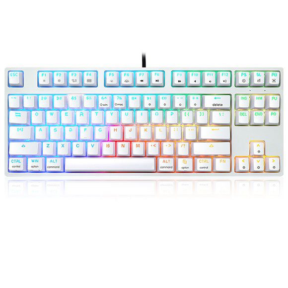 Skyloong Keyboard:Sk87S White Red Switches