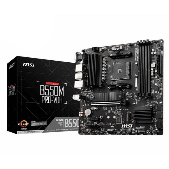 MSI PRO B550M PRO-VDH AM4 AMD B550 SATA 6Gb/s Micro ATX AMD Motherboard