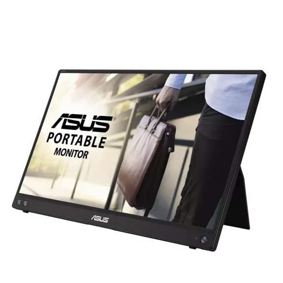 ASUS ZenScreen MB16ACV Portable USB Monitor- 15.6 inch Full HD, IPS, Hybrid Signal Solution, USB Type-C, Flicker Free, Blue Light Filter, Anti-glare surface, Antibacterial treatment