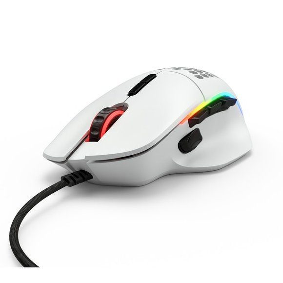 Glorious Model I White 9 Buttons 1 x Wheel USB-A 2.0 Wired 19000 dpi Gaming Mouse