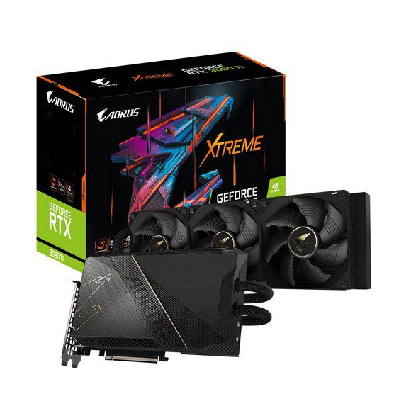 GIGABYTE AORUS GeForce RTX 3090Ti XTREME WATERFORCE 24GB GDDR6X PCI Express 4.0 ATX Video Card (Used)