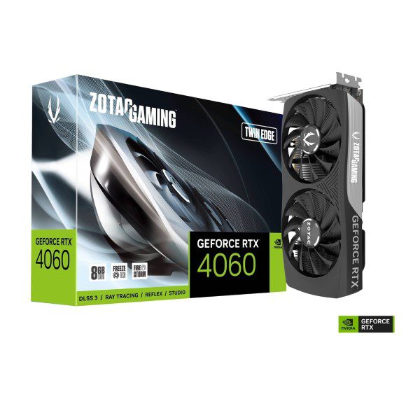 Zotac Graphic Card:Rtx 4060 8Gb Twin Edge