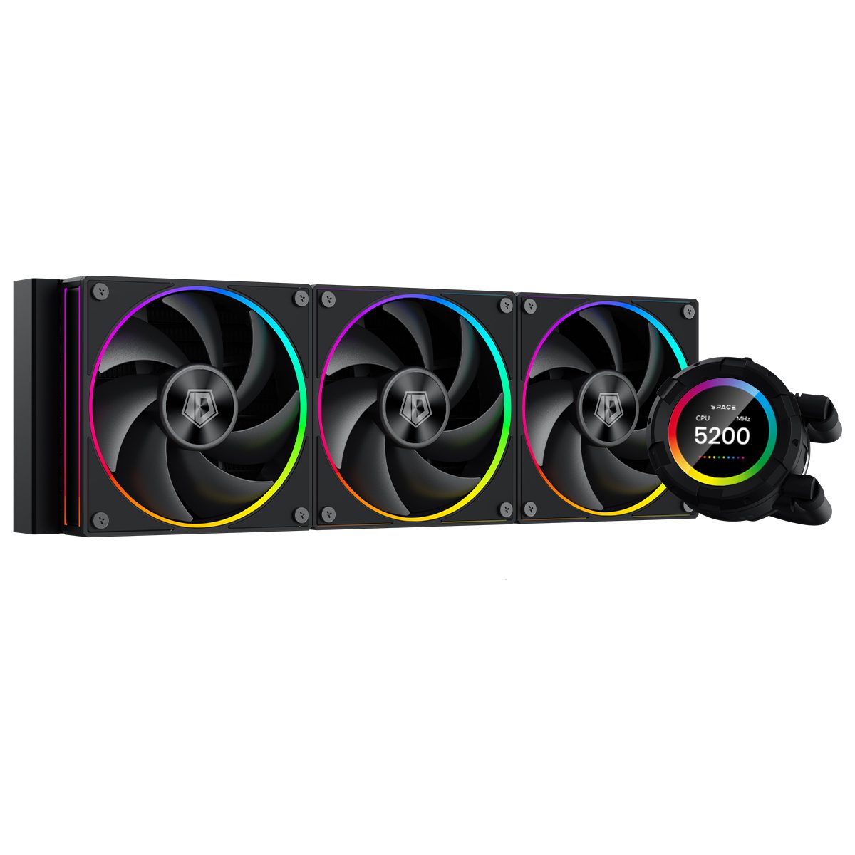 Id Cooling Coolers:Sl360 Lcd Space Black