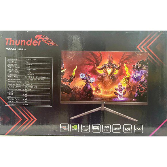 THUNDER MONITOR TGM - K1224 24 Inch 165hz VA Panel 