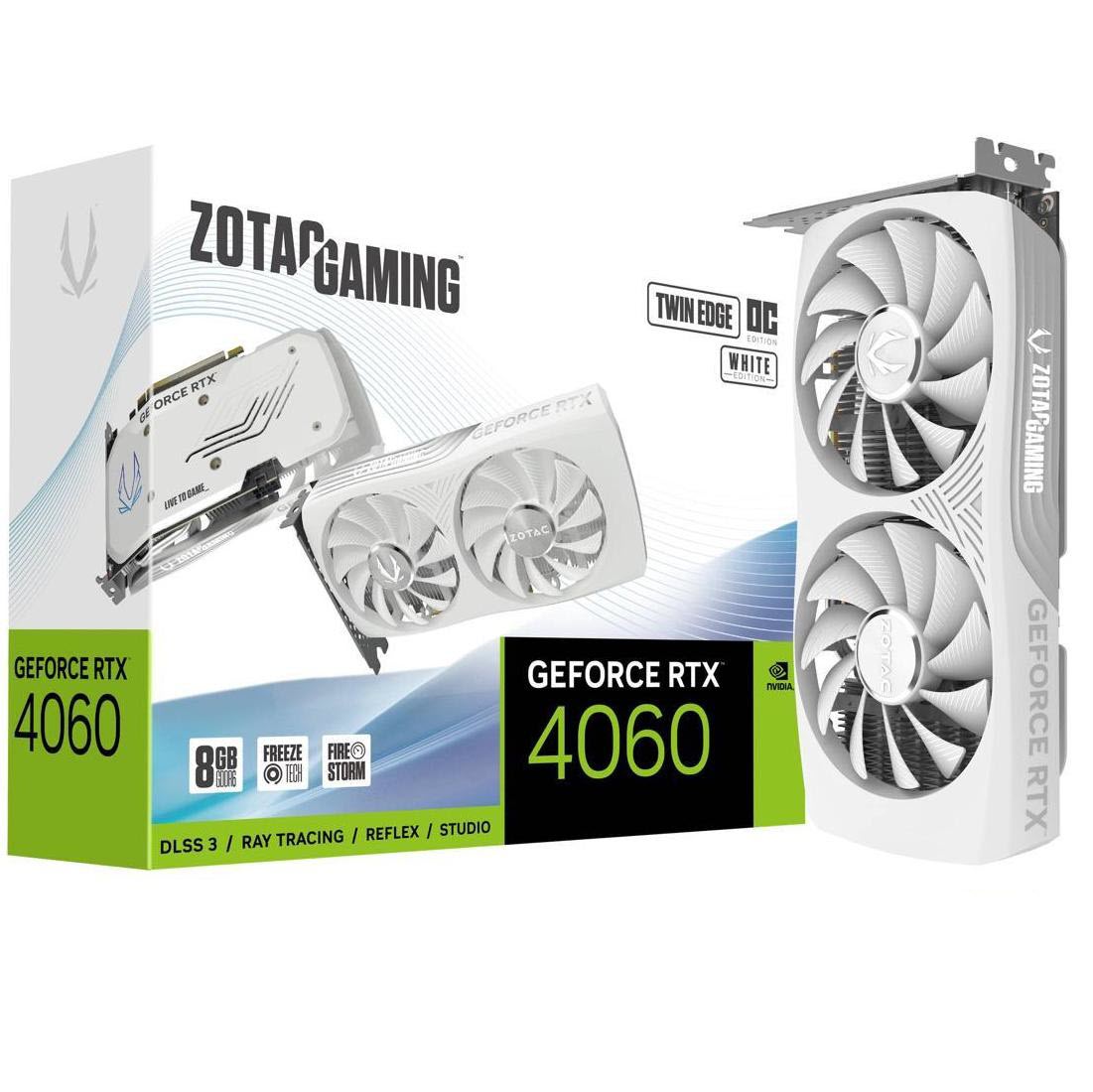 Zotac Graphic Card:Rtx 4060 8Gb Twin Edge Oc White