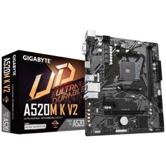 Gigabyte A520M K V2 AMD A520 Ultra Durable Motherboard
