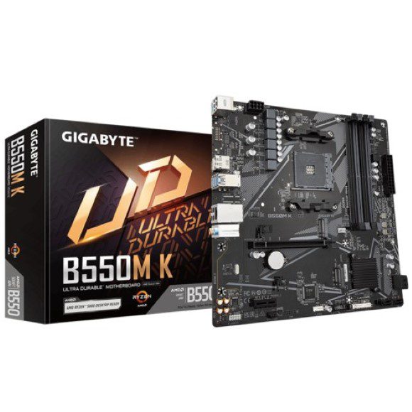 Gigabyte B550M K AMD A520 AMD B550 Ultra Durable Motherboard