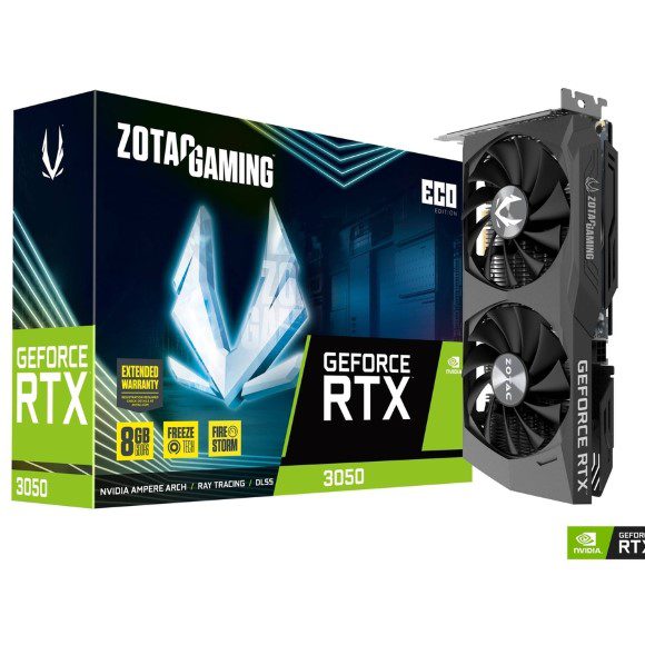 ZOTAC GAMING GeForce RTX 3050 8GB GDDR6 ECO Edition Graphics Card