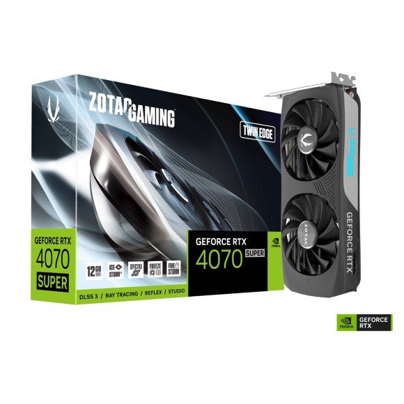 ZOTAC GAMING GeForce RTX 4070 Super Twin Edge DLSS 3 12GB GDDR6X Gaming Graphics Card