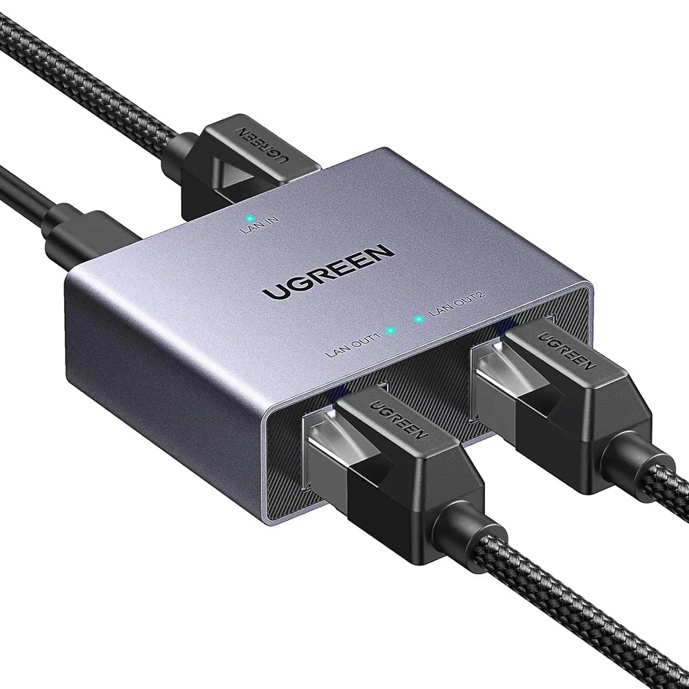 UGREEN 45311 RJ45 1-TO-2 Ports GLAN Splitter Kit-GY