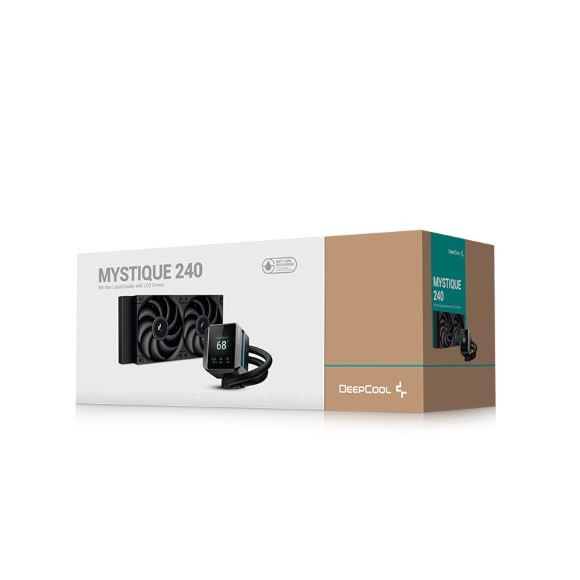 DeepCool MYSTIQUE 240 5th Gen Pump 3400RPM 640x480 TFT LCD Screen Anti-Leak Liquid Cooler