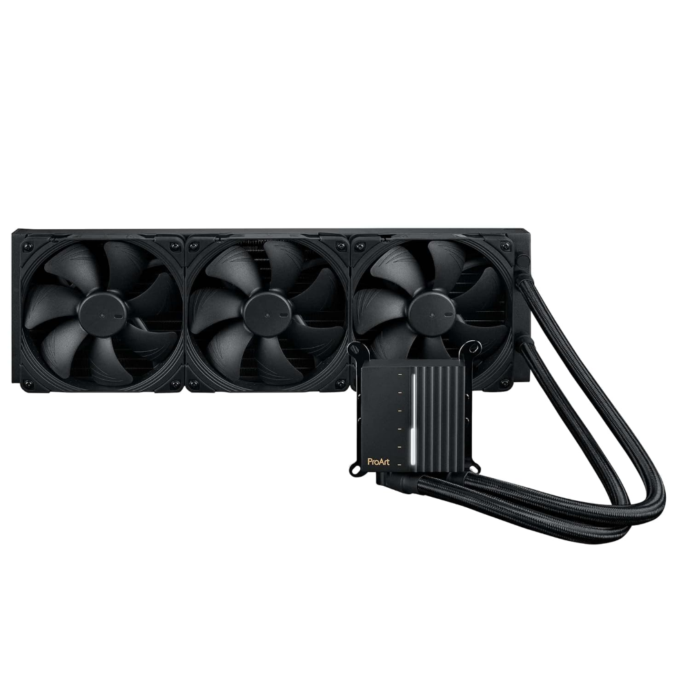 ASUS ProArt LC 420 Liquid CPU Cooler, 3 Phase Motor, 3x Noctua NF-A14 Fans, Illuminated Status Meter