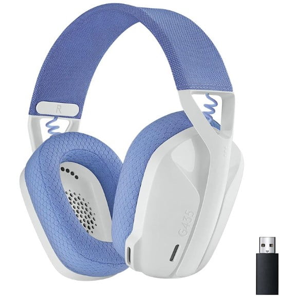 Logitech G435 Lightspeed Wireless Gaming Headset - Off White and Lilac 981-001075