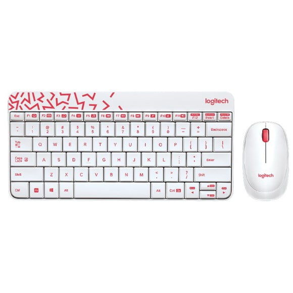Logitech MK240 Wireless Keyboard and Mouse Combo with Nano receiver – White 920-008201