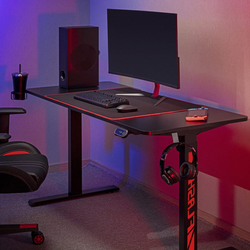 Mxg Desk:Mgd-01R Black Single Motor