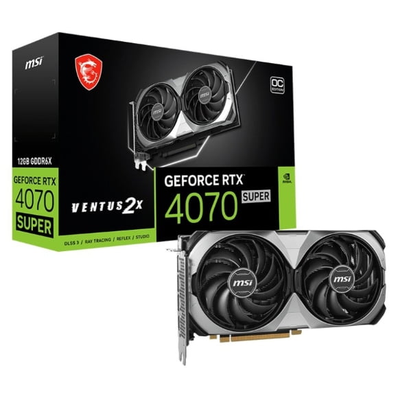 Msi Graphic Card:Ventus 4070 Super Oc 12Gb 3X