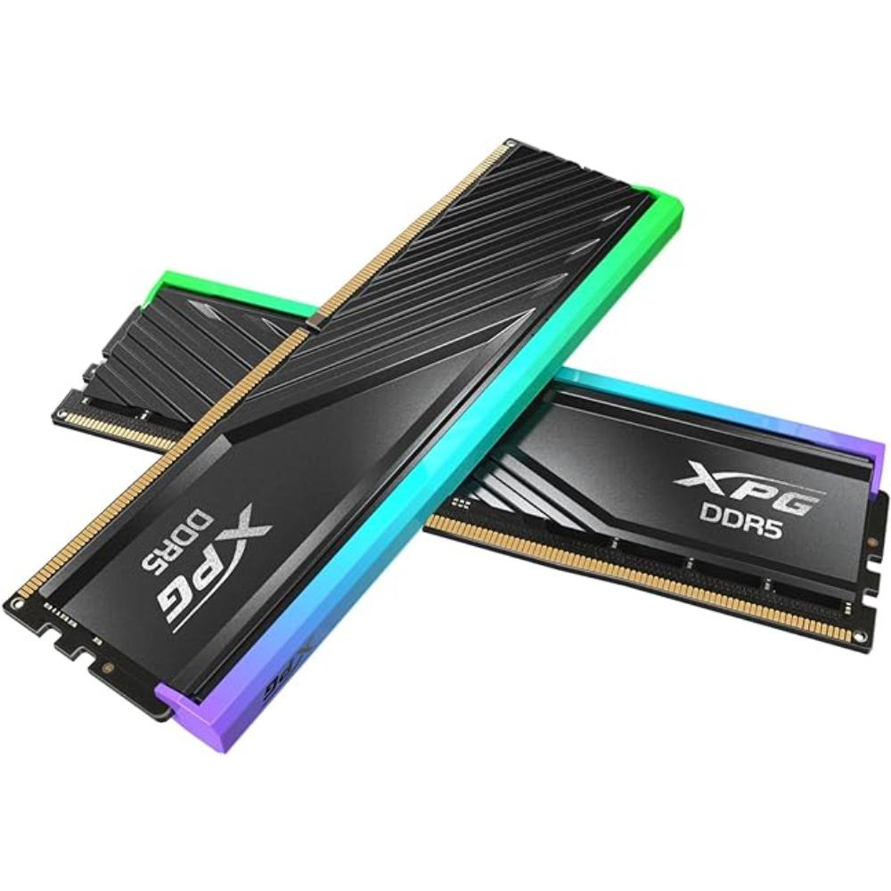 XPG Lancer Blade RBG DDR5 6000MHz CL30 64GB (2x32GB) PC5-48000 RAM 288-Pins UDIMM Desktop Memory Kit Black Heatsink