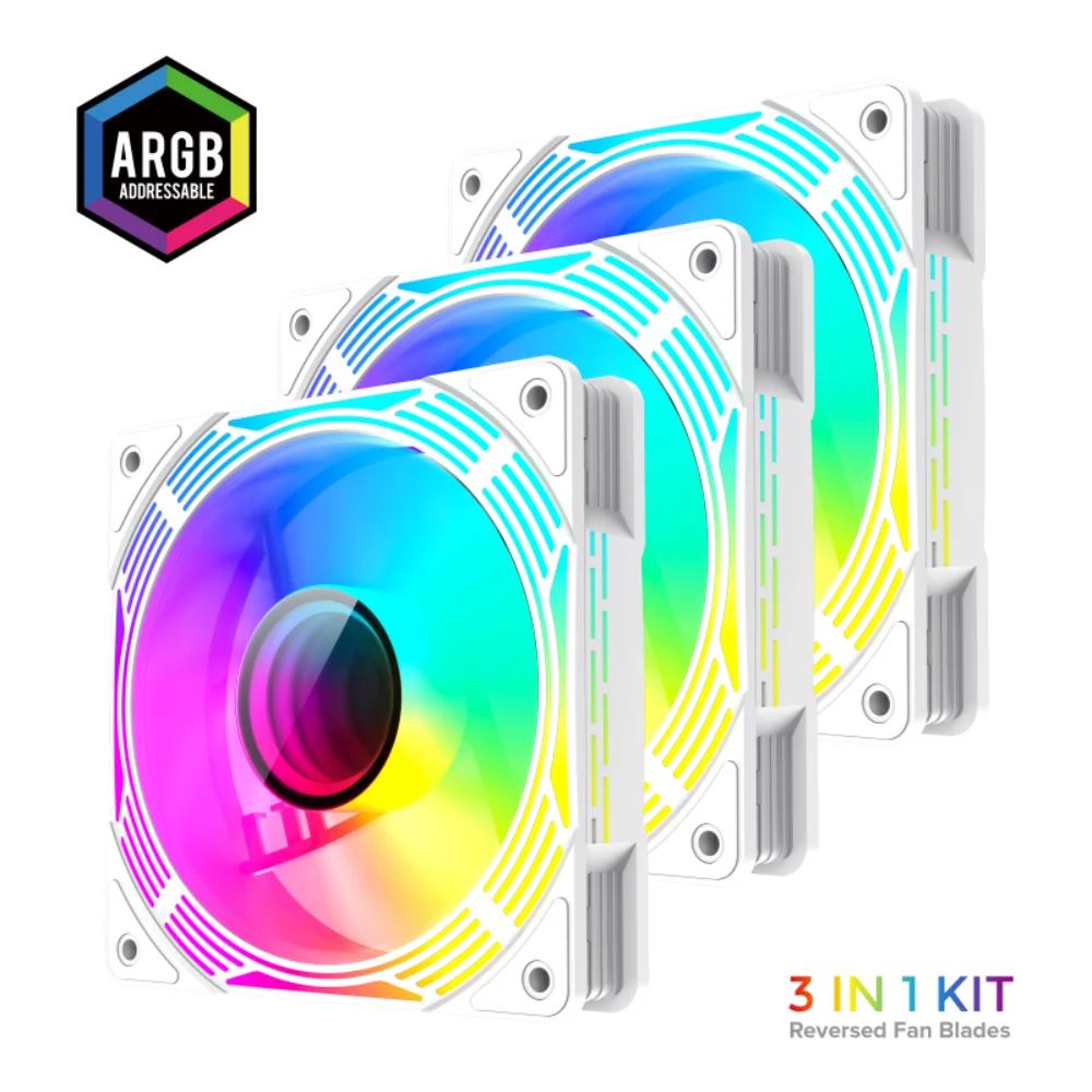 Gamemax Fans:Kf300R 3X Wht