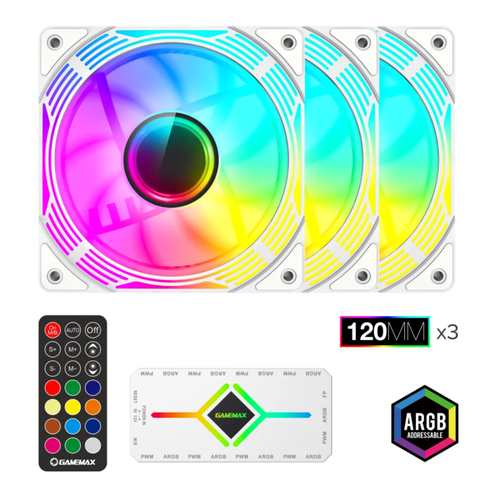 Gamemax Fans:Kf300 3X Wht