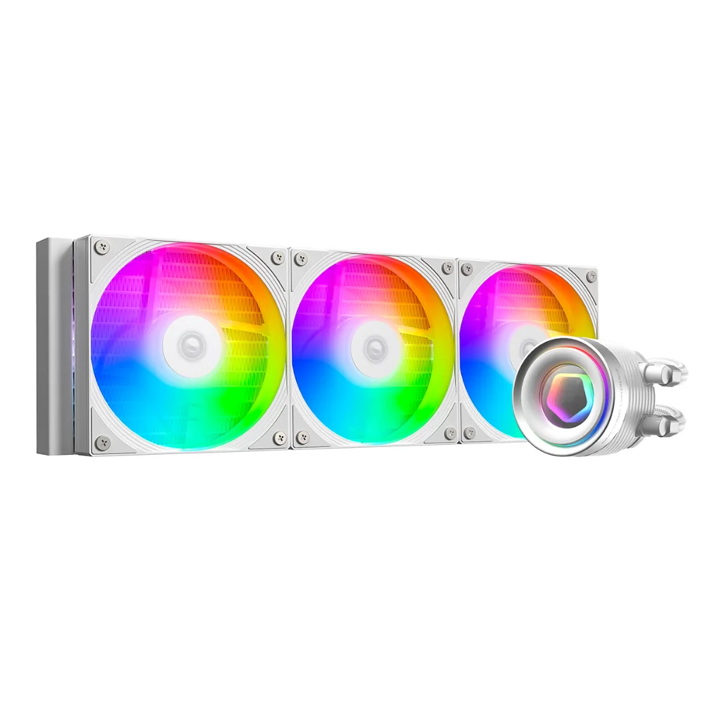 Id Cooling Liquid Coolers:Fx360 Inf Argb White