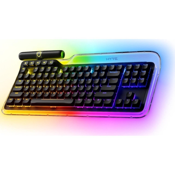 HYTE Keeb TKL - Modern Human Interface - Customizable Tenkeyless Wired Crystal Bubble RGB Gasket Mounted Mechanical Keyboard