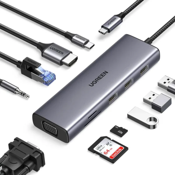 Ugreen Cables:15601 Usb C 10-In-1 Hub