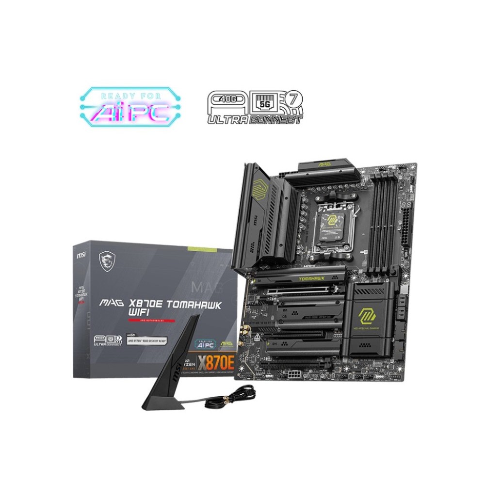 MSI MAG MAG X870E TOMAHAWK WIFI AM5 AMD X870E SATA 6Gb/s M.2 DDR5 Wi-Fi 7 5G LAN ATX Motherboard