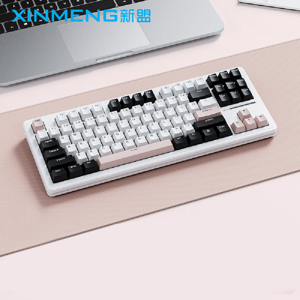Sama Keyboard:Xinmeng M87 Pro V2 White Pink