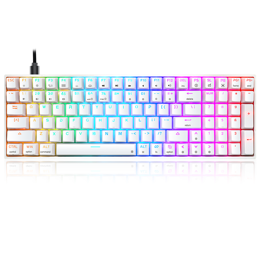 Skyloong Keyboard:Gk96 White - Red Switches
