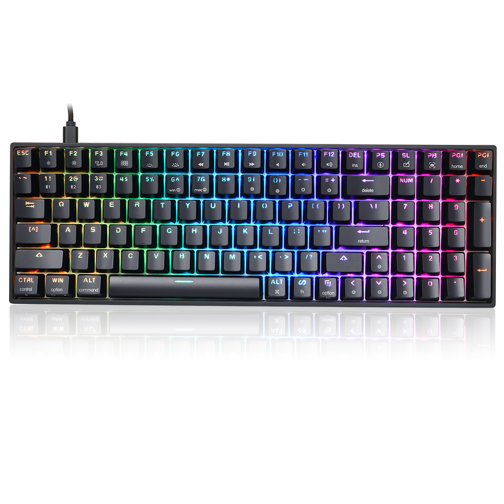 Skyloong Keyboard:Gk96 Black Tri Red Switches