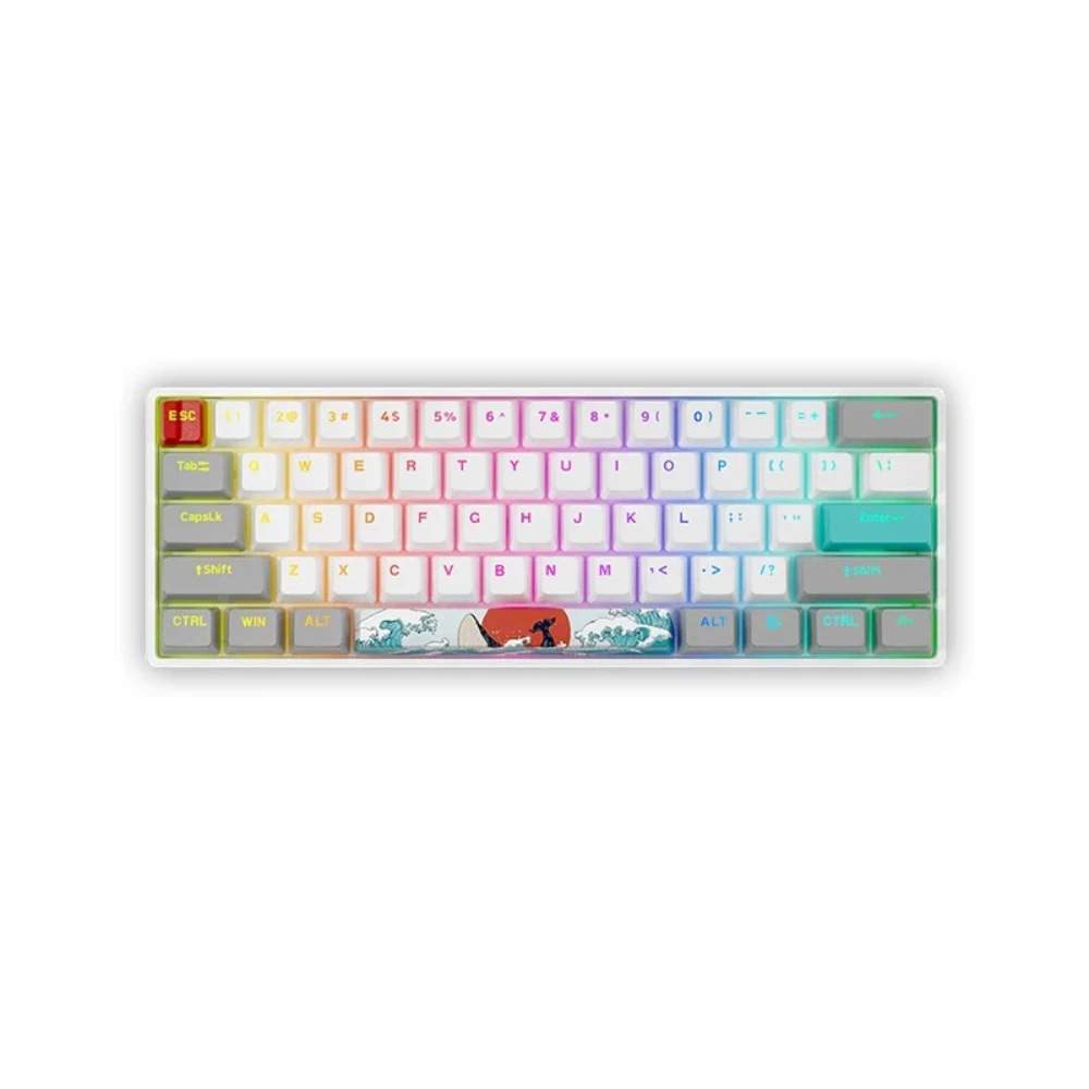 Skyloong Keyboard:Gk61 Coral / Red Switches