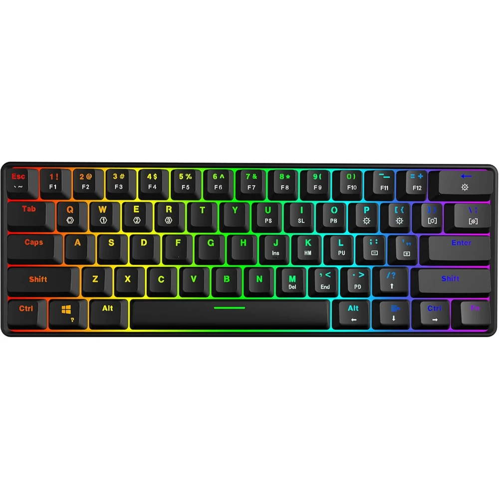 Skyloong Keyboard:Gk61 Black / Red Switches