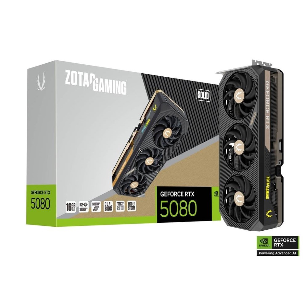 Zotac Graphic Card:Rtx 5080 Solid 16Gb Non Oc