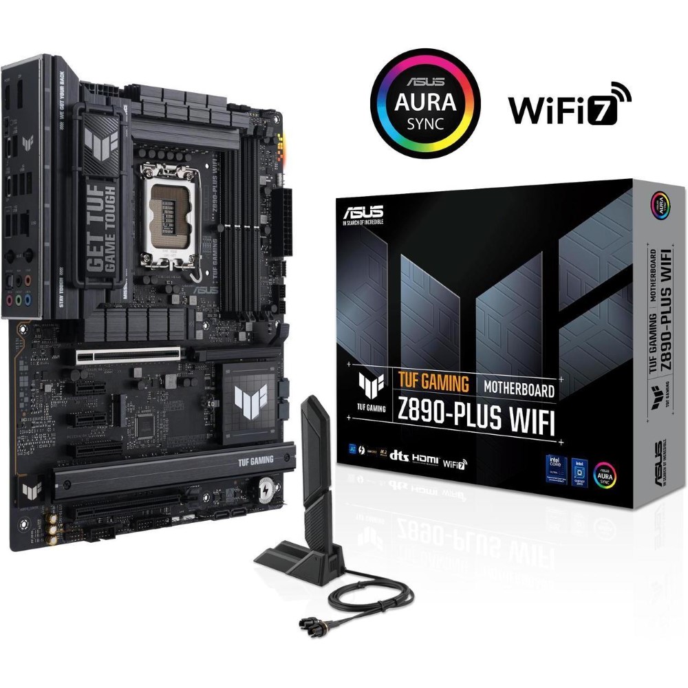 Asus Motherboard : ASUS TUF GAMING Z890-PLUS WIFI Z890 LGA 1851 ATX Motherboard