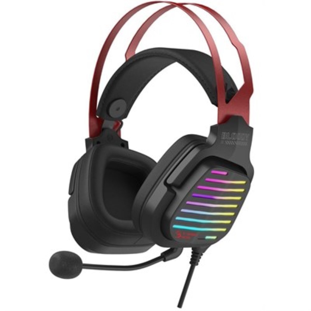 Bloody G560 Gaming Headset – Virtual 7.1 USB Wired Surround Sound – RGB Flow Backlight – Sports Red
