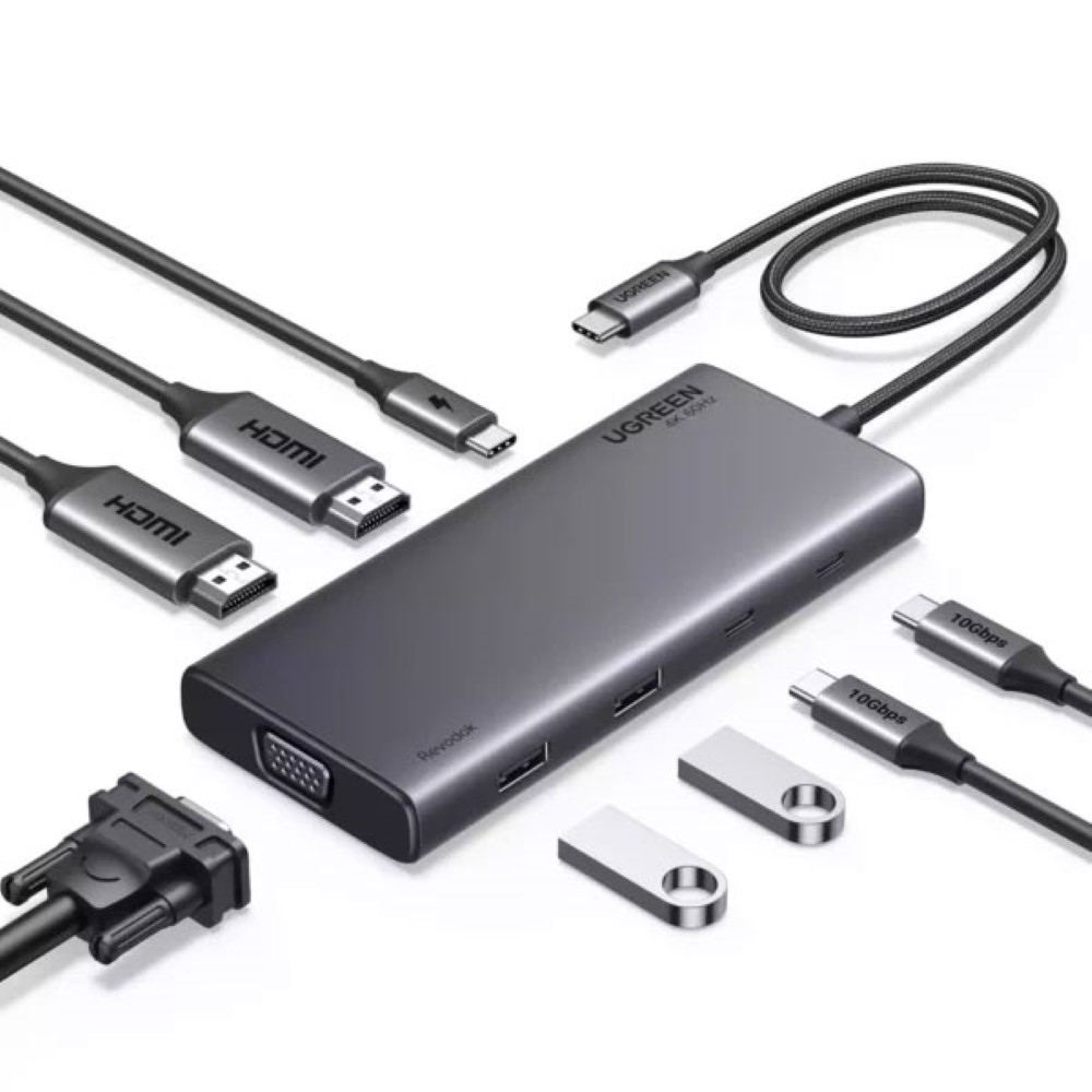 Ugreen Cables:35588 8-In-1 Usb C 4K