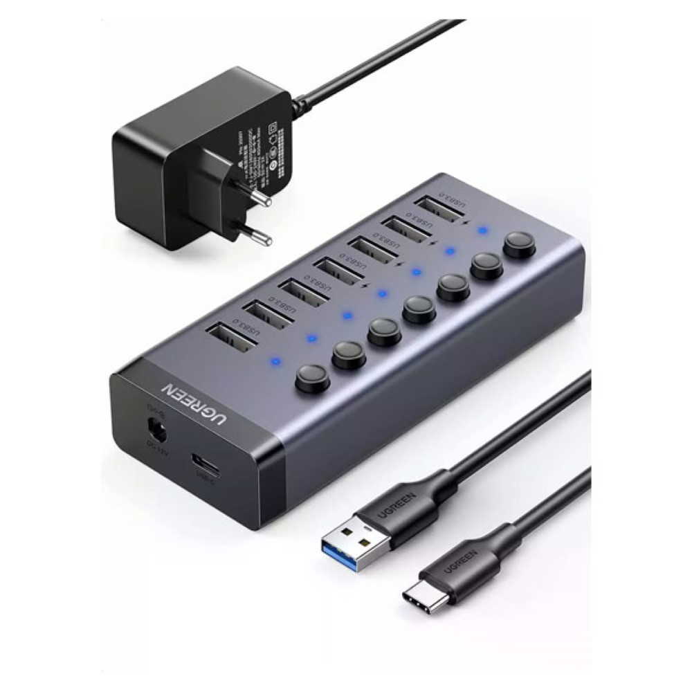 Ugreen Cables:90307 Usb Hub 7 Port With Indep