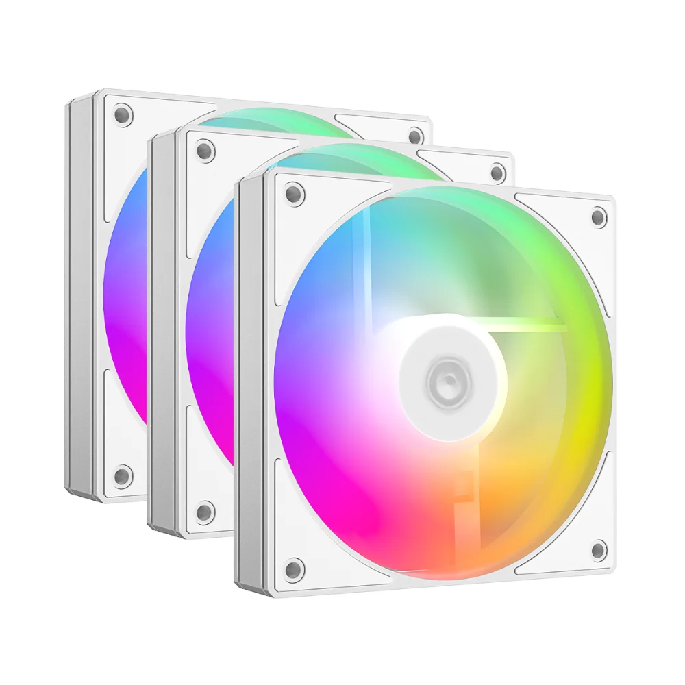 Id Cooling Fans:As-120-Argb Trio White