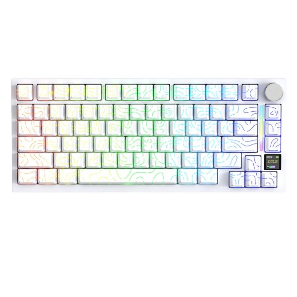 ATTACK SHARK X820 Ultra Tri-mode Gasket Mechanical Keyboard White Contours + Shark Switch