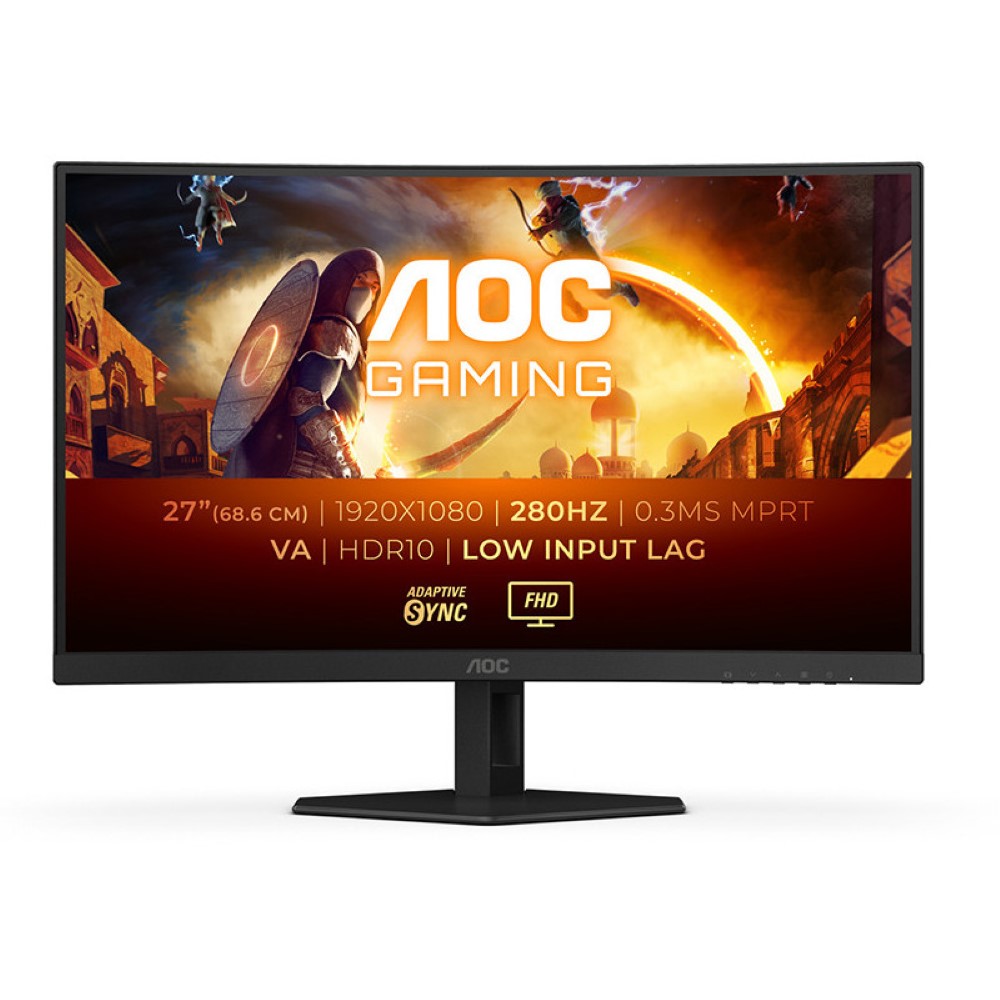 AOC C27G4ZE 27″ Full HD 280 Hz 0.3 ms Adaptive Sync Curved Gaming Monitor