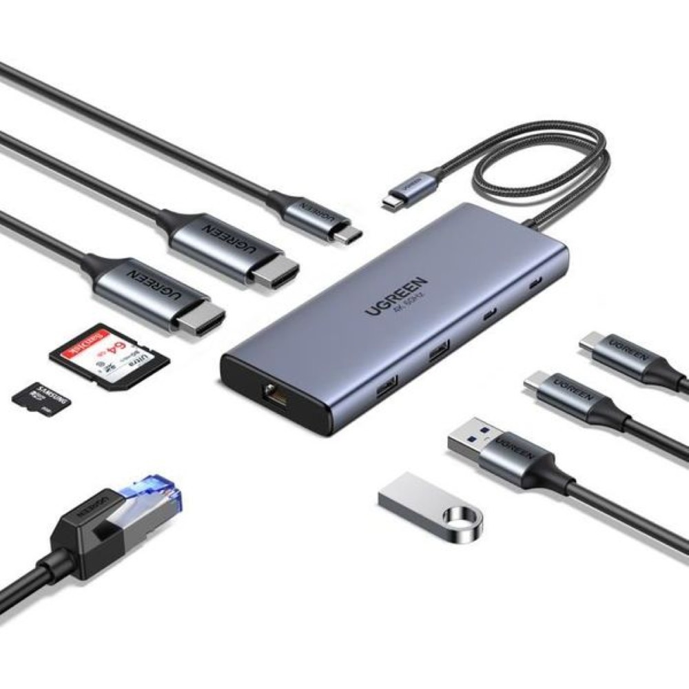 Ugreen Cables:45380 Usbc 10In1 2Xhdmi