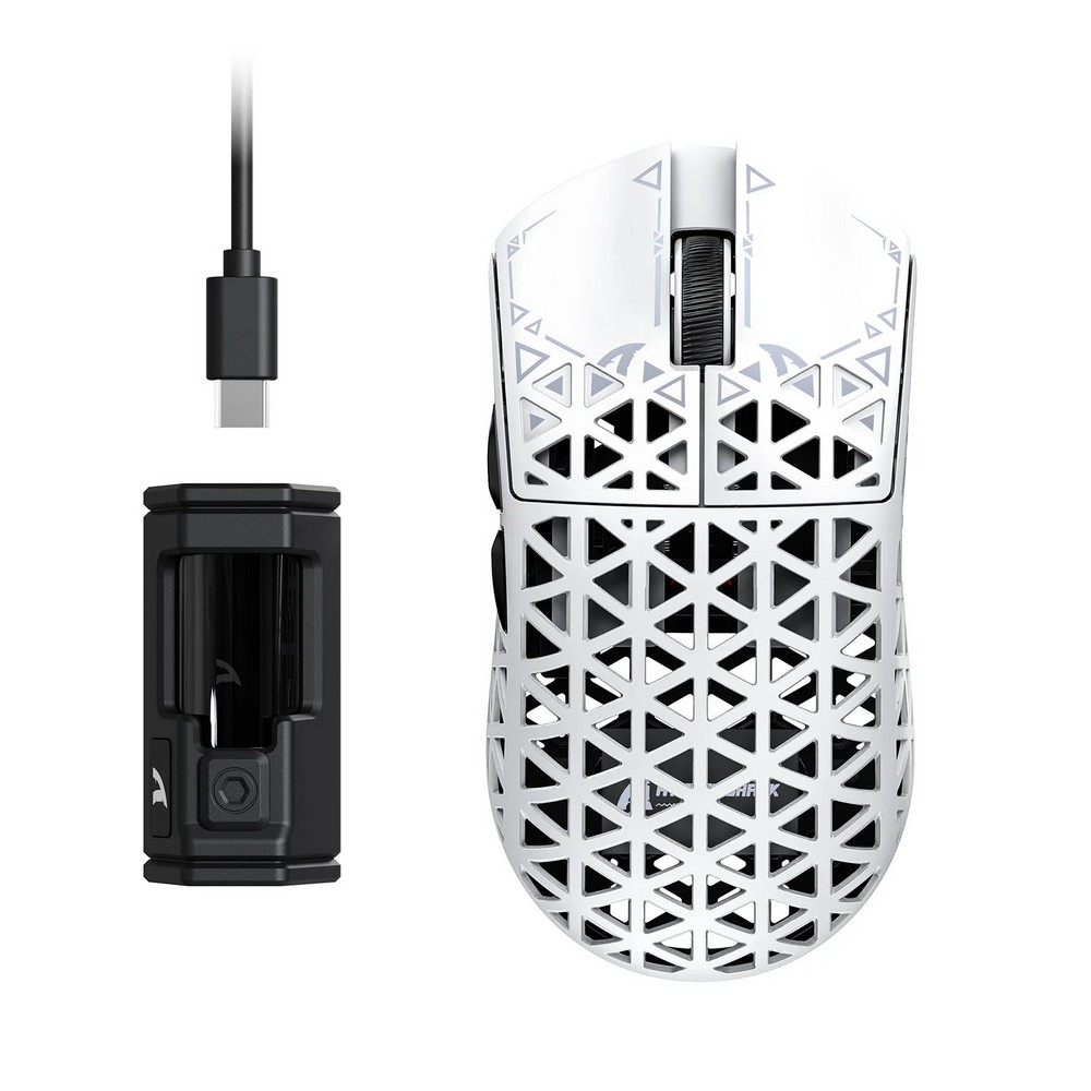 ATTACK SHARK R5 Ultra Carbon Fiber Wireless 8K PAW3950MAX Gaming Mouse White