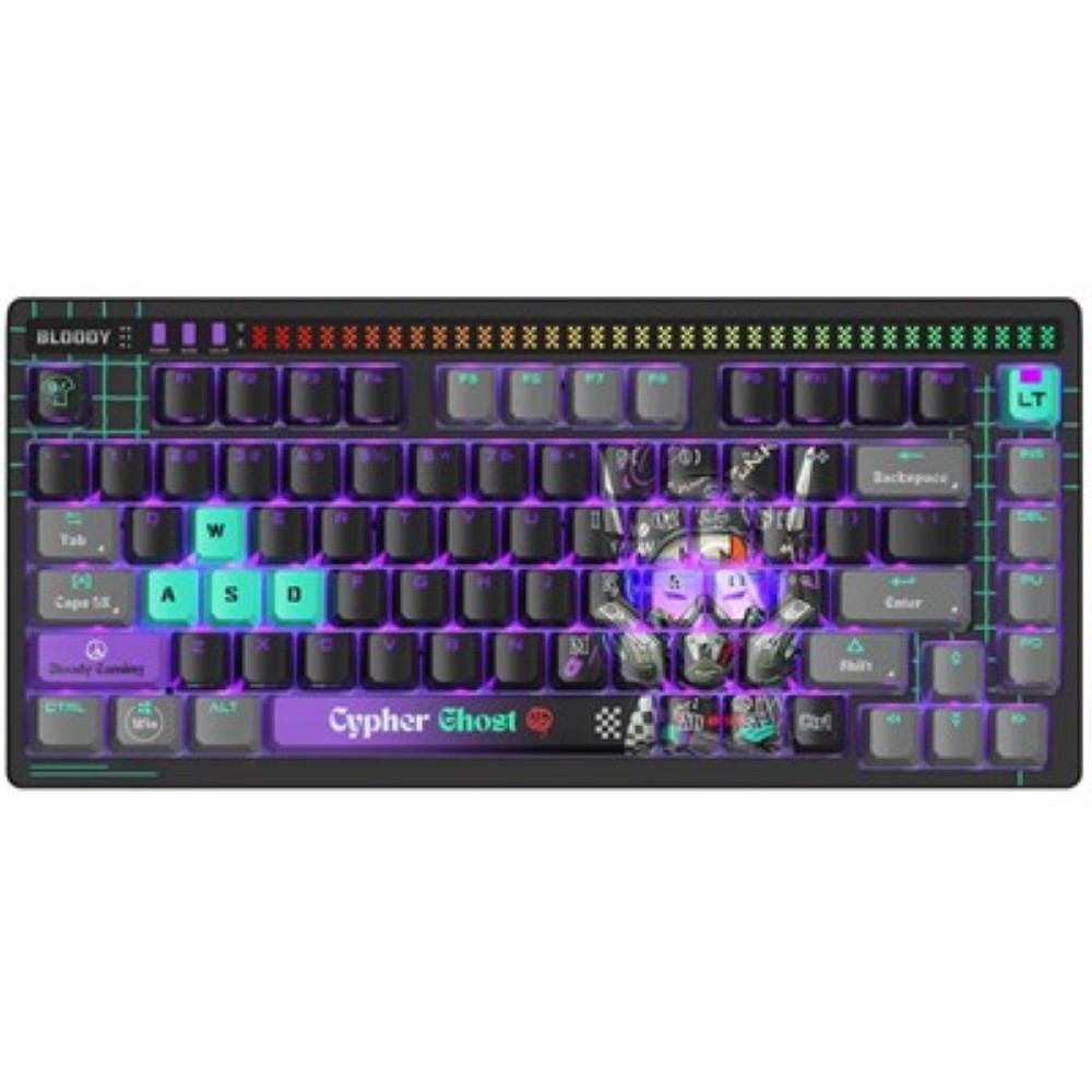 Bloody AT75 Cypher Ghost Alpha Optical Switch Mechanical Gaming Keyboard