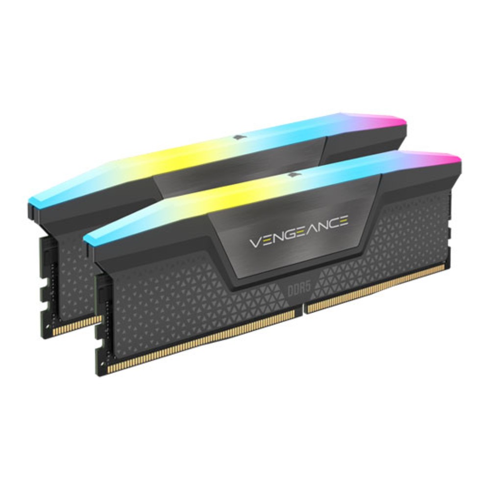 Corsair VENGEANCE® RGB 32GB (2x16GB) DDR5 DRAM 6000MT/s CL36 Memory Kit CMG32 – Black
