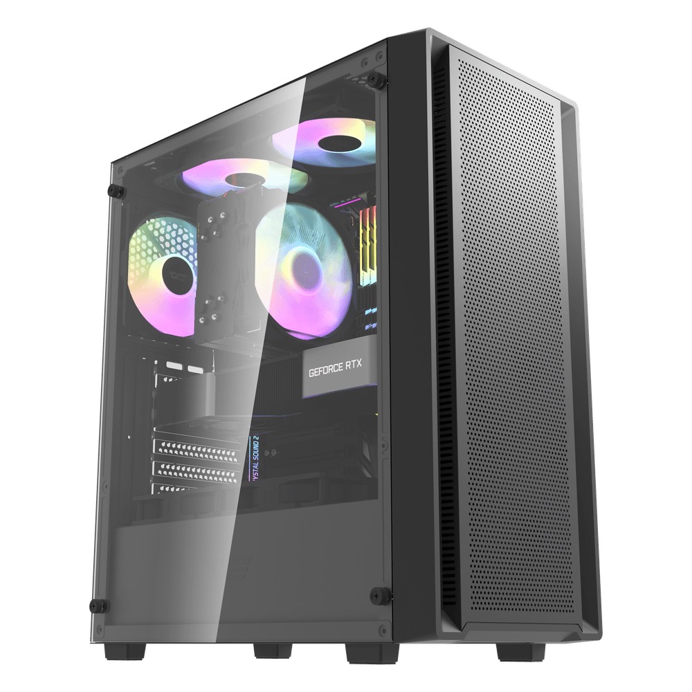 DarkFlash DK353 4 ARGB Fans Gaming Case - Black
