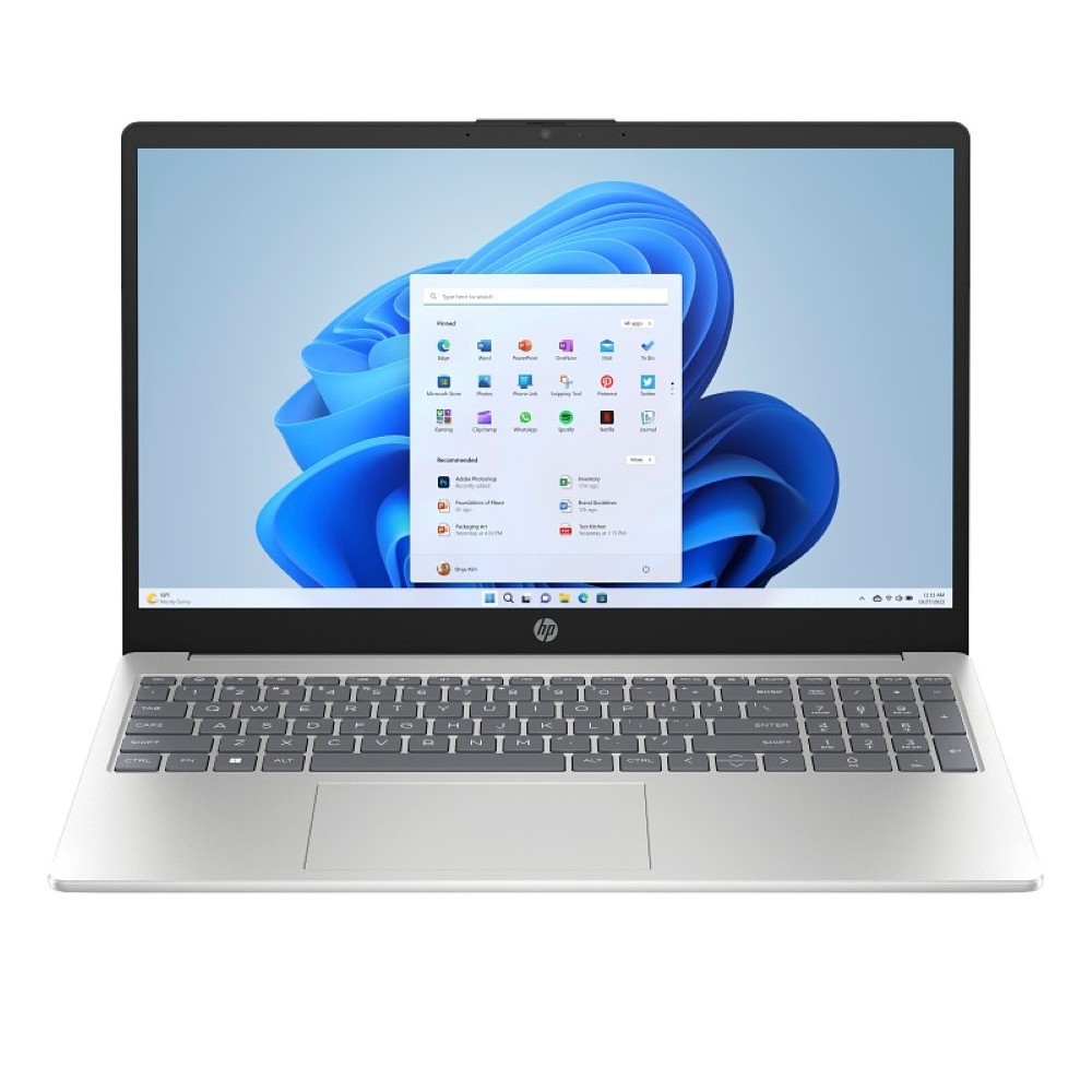 HP 15-FD0361TU Laptop 13th Gen Core i5-1334U, 8GB DDR4, 512GB SSD, Intel Iris Xe Graphics, 15.6" FHD, Windows 11 Home, Natural Silver