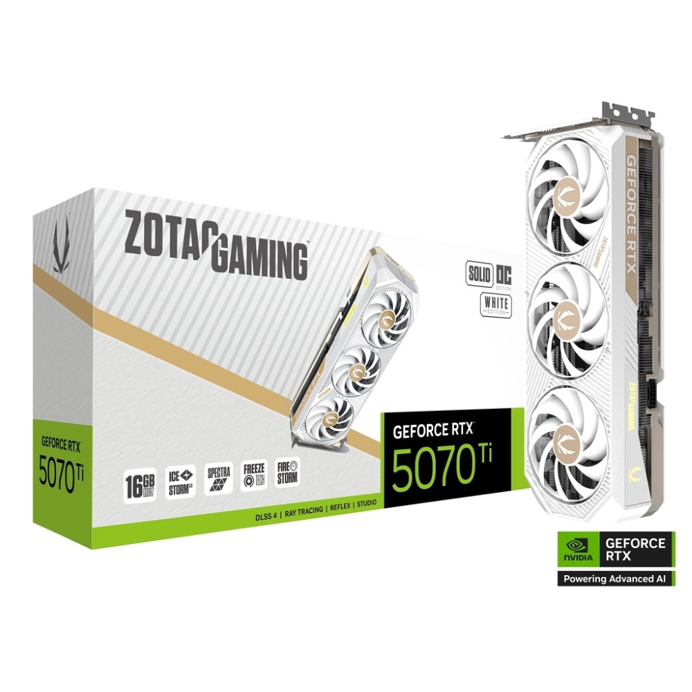 Zotac Graphic Card:5070 Ti 16Gb Solid Oc White